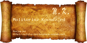 Molitorisz Kocsárd névjegykártya